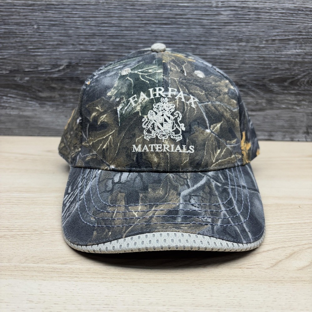Fairfax Materials Hat Cap Strap Back Camo Mesh Trucker Mens Adjustable